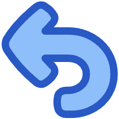 Line Arrow Turn Backward Large Icon from Plump Duo Set