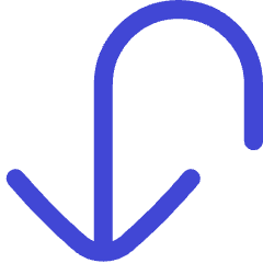 Line Arrow Turn Down Left Large Icon from Flex Duo Set