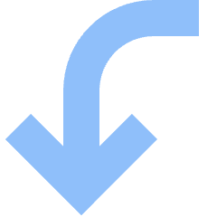 Line Arrow Turn Down Left Large Icon from Sharp Flat Set