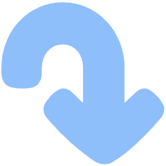 Line Arrow Turn Down Right Large Icon from Plump Flat Set