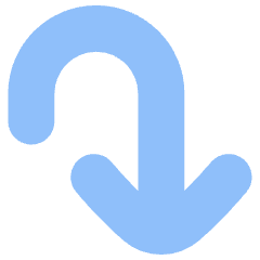 Line Arrow Turn Down Right Large Icon from Flex Flat Set