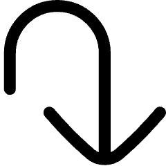 Line Arrow Turn Down Right Large Icon from Flex Line Set