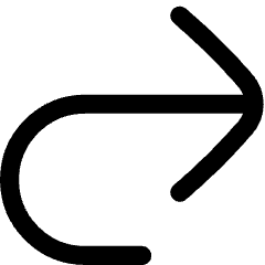 Line Arrow Turn Forward Large Icon from Flex Line Set