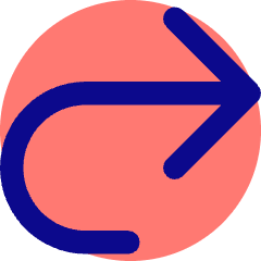 Line Arrow Turn Forward Large Icon from Core Pop Set