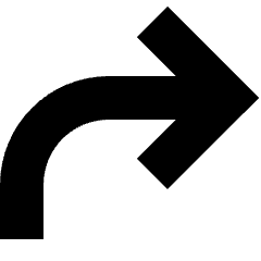 Line Arrow Turn Forward Large Icon from Sharp Solid Set