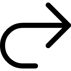 Line Arrow Turn Forward Large Icon from Core Line Set