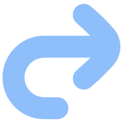 Line Arrow Turn Forward Large Icon from Flex Flat Set