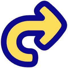 Line Arrow Turn Forward Large Icon from Plump Pop Set