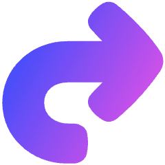 Line Arrow Turn Forward Large Icon from Plump Gradient Set
