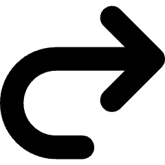 Line Arrow Turn Forward Large Icon from Core Solid Set
