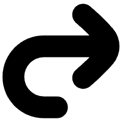 Line Arrow Turn Forward Large Icon from Flex Solid Set