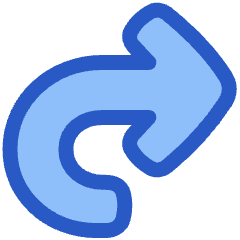 Line Arrow Turn Forward Large Icon from Plump Duo Set