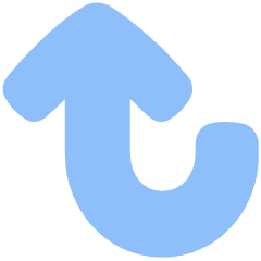 Line Arrow Turn Up Left Large Icon from Plump Flat Set