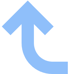 Line Arrow Turn Up Left Large Icon from Sharp Flat Set