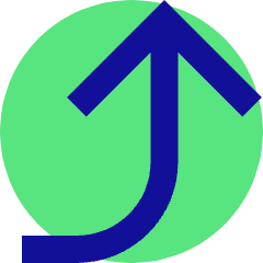Line Arrow Turn Up Right Large Icon from Sharp Pop Set