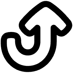 Line Arrow Turn Up Right Large Icon from Plump Remix Set