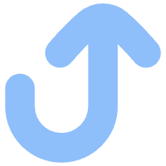 Line Arrow Turn Up Right Large Icon from Flex Flat Set