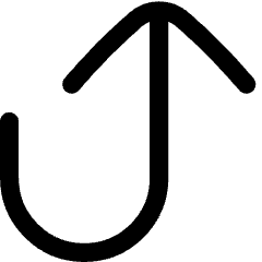 Line Arrow Turn Up Right Large Icon from Flex Line Set