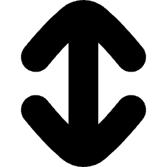Line Arrow Vertical Large Icon from Flex Solid Set