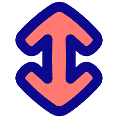 Line Arrow Vertical Large Icon from Plump Pop Set