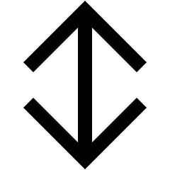 Line Arrow Vertical Large Icon from Sharp Line Set