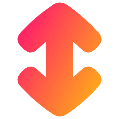 Line Arrow Vertical Large Icon from Plump Gradient Set