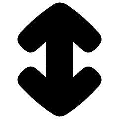 Line Arrow Vertical Large Icon from Plump Solid Set