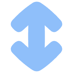 Line Arrow Vertical Large Icon from Plump Flat Set