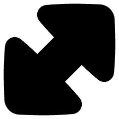 Diagonal Triangle Arrow Large 1 Icon from Plump Solid Set