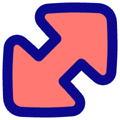 Diagonal Triangle Arrow Large 1 Icon from Plump Pop Set