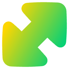 Diagonal Triangle Arrow Large 1 Icon from Plump Gradient Set