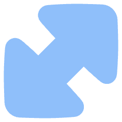 Diagonal Triangle Arrow Large 1 Icon from Plump Flat Set