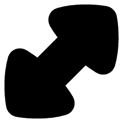 Diagonal Triangle Arrow Large 1 Icon from Flex Solid Set