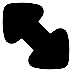 Diagonal Triangle Arrow Large 2 Icon from Flex Solid Set