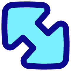 Diagonal Triangle Arrow Large 2 Icon from Plump Pop Set