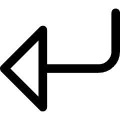 Triangle Arrow Bend Down Left Large Icon from Core Line Set