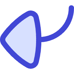 Triangle Arrow Bend Down Left Large Icon from Flex Duo Set