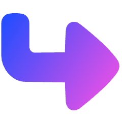 Triangle Arrow Bend Down Right Large Icon from Plump Gradient Set