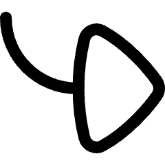 Triangle Arrow Bend Down Right Large Icon from Flex Line Set