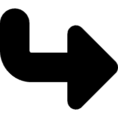 Triangle Arrow Bend Down Right Large Icon from Core Solid Set