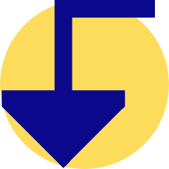 Triangle Arrow Bend Left Down Large Icon from Sharp Pop Set