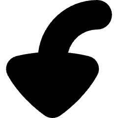Triangle Arrow Bend Left Down Large Icon from Flex Solid Set