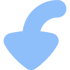 Triangle Arrow Bend Left Down Large Icon from Flex Flat Set