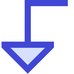 Triangle Arrow Bend Left Down Large Icon from Sharp Duo Set
