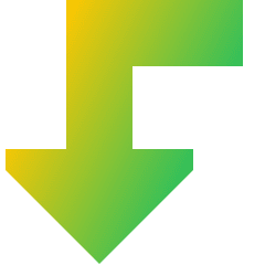 Triangle Arrow Bend Left Down Large Icon from Sharp Gradient Set