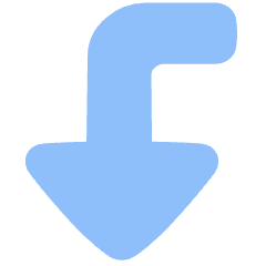 Triangle Arrow Bend Left Down Large Icon from Plump Flat Set