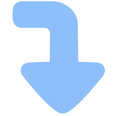 Triangle Arrow Bend Right Down Large Icon from Plump Flat Set