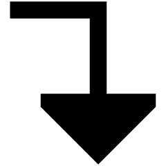 Triangle Arrow Bend Right Down Large Icon from Sharp Remix Set