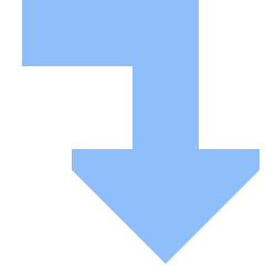 Triangle Arrow Bend Right Down Large Icon from Sharp Flat Set