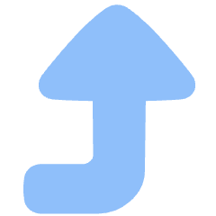 Triangle Arrow Bend Right Up Large Icon from Plump Flat Set